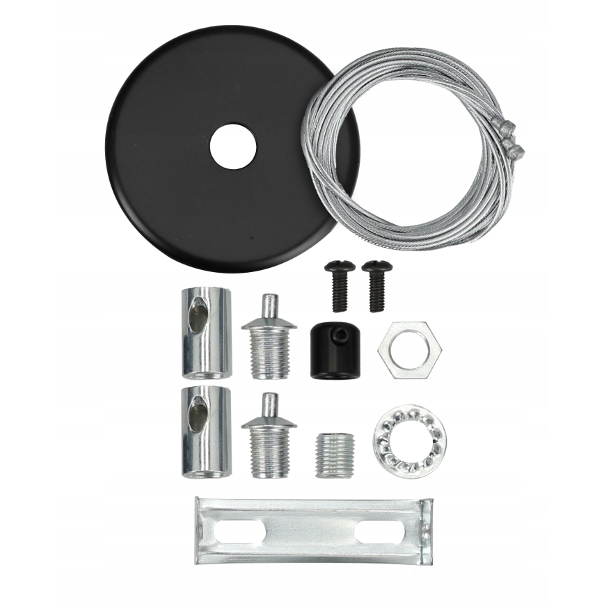 LED-pendel på wire LED/44W/230V 4000K 120 cm sort