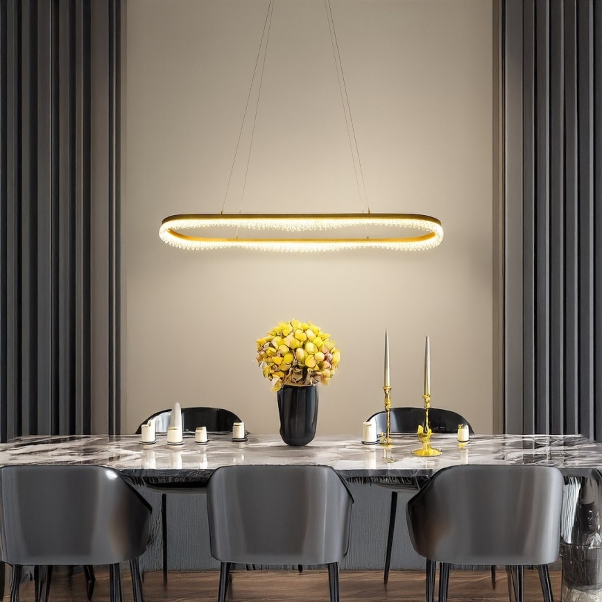 LED-pendel på wire LED/45W/230V, guld