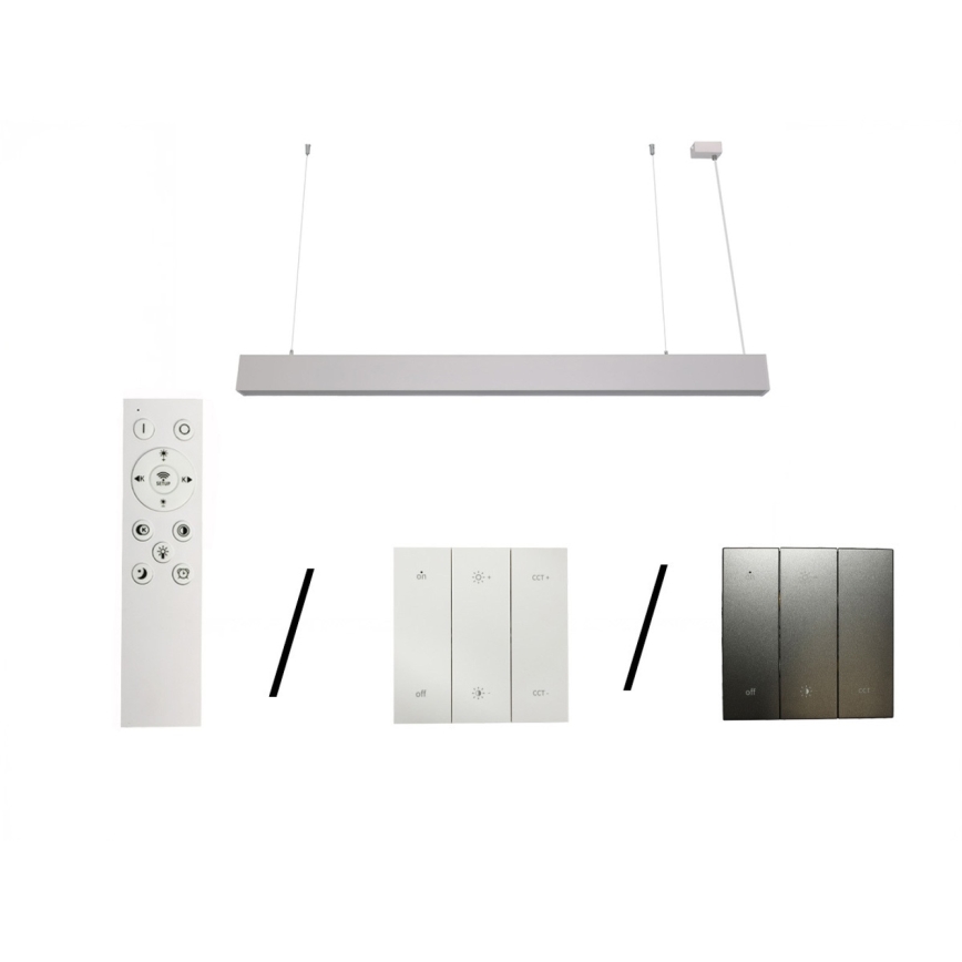 LED-pendel på wire LED/55W/230V 3000/4000/6500K 120 cm hvid