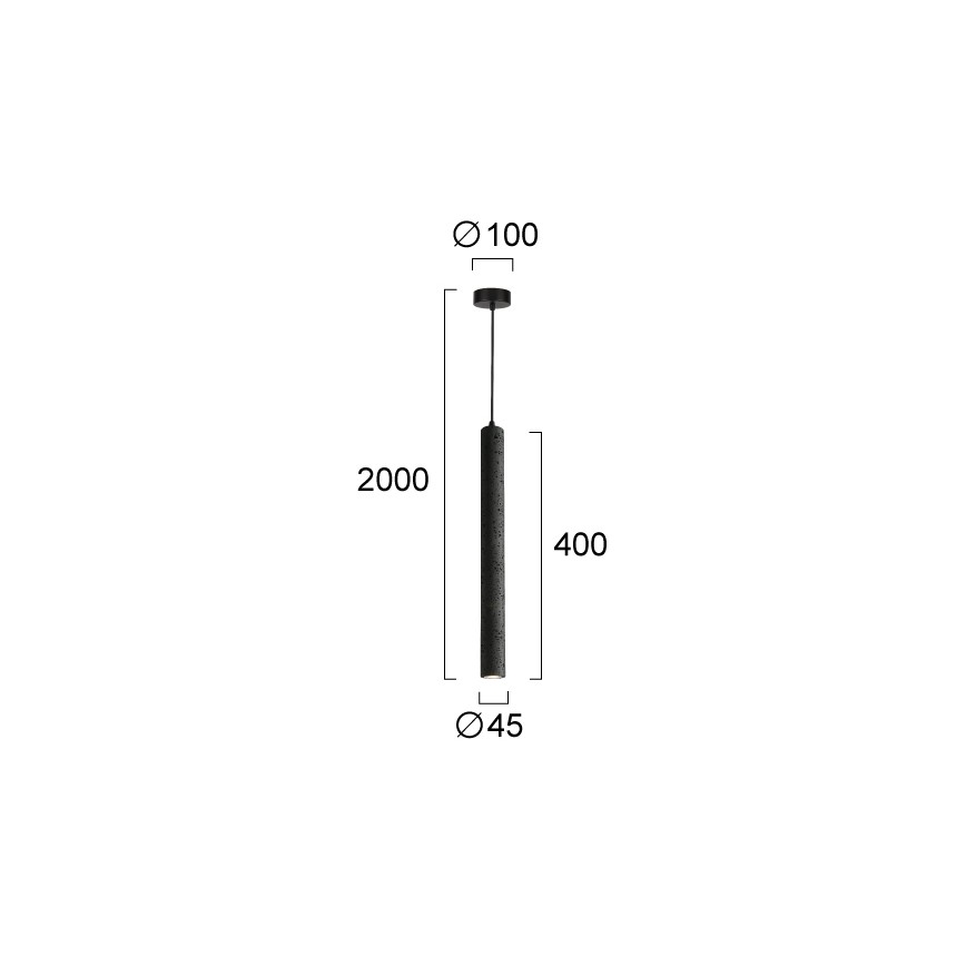 LED-pendel på wire LEONARD LED/7W/230V sort