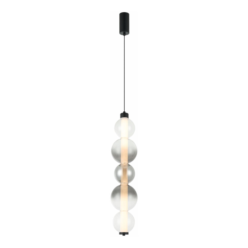 LED-pendel på wire LUMMI LED/19W/230V sort/røgfarvet