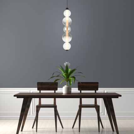 LED-pendel på wire LUMMI LED/19W/230V sort/røgfarvet