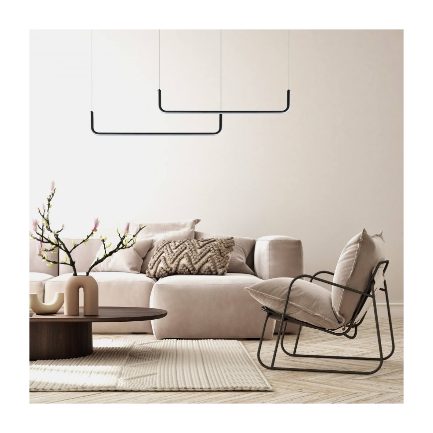 LED-pendel på wire MALAWI 2xLED/20W/230V 3000/4000/6000K sort