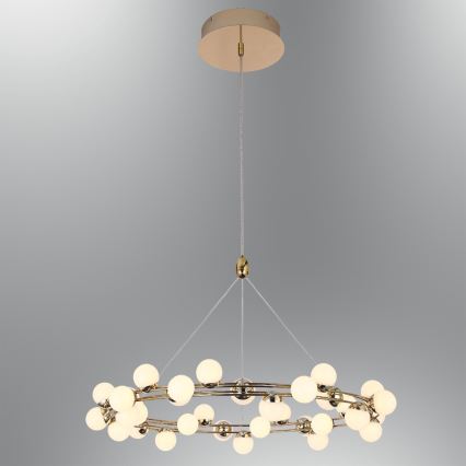 LED-pendel på wire MARS LED/50W/230V 3000K guld