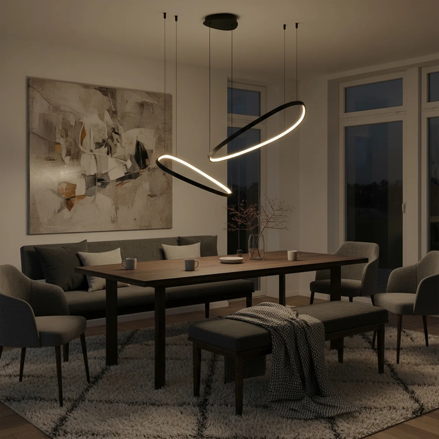 LED pendel på wire MICHELLE LED/48W/230V 4000K sort