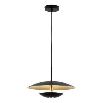 LED-pendel på wire MONICA LED/16W/230V sort/guld