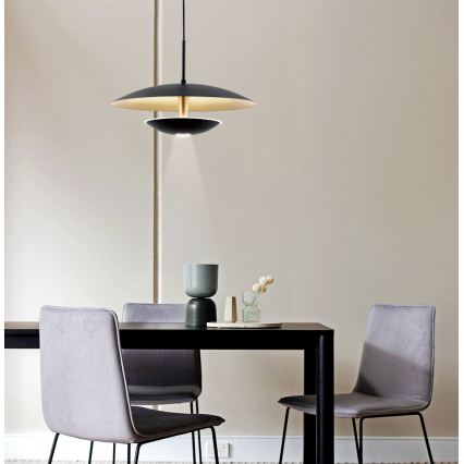 LED-pendel på wire MONICA LED/16W/230V sort/guld