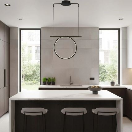 LED-pendel på wire ODETTA LED/30W/230V 4000K sort