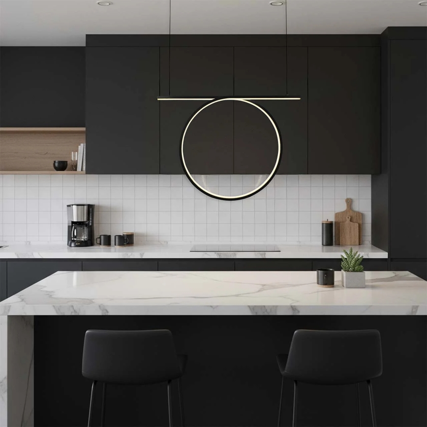 LED-pendel på wire ODETTA LED/30W/230V 4000K sort