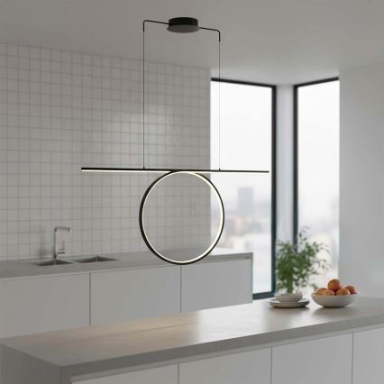 LED-pendel på wire ODETTA LED/42W/230V 4000K sort