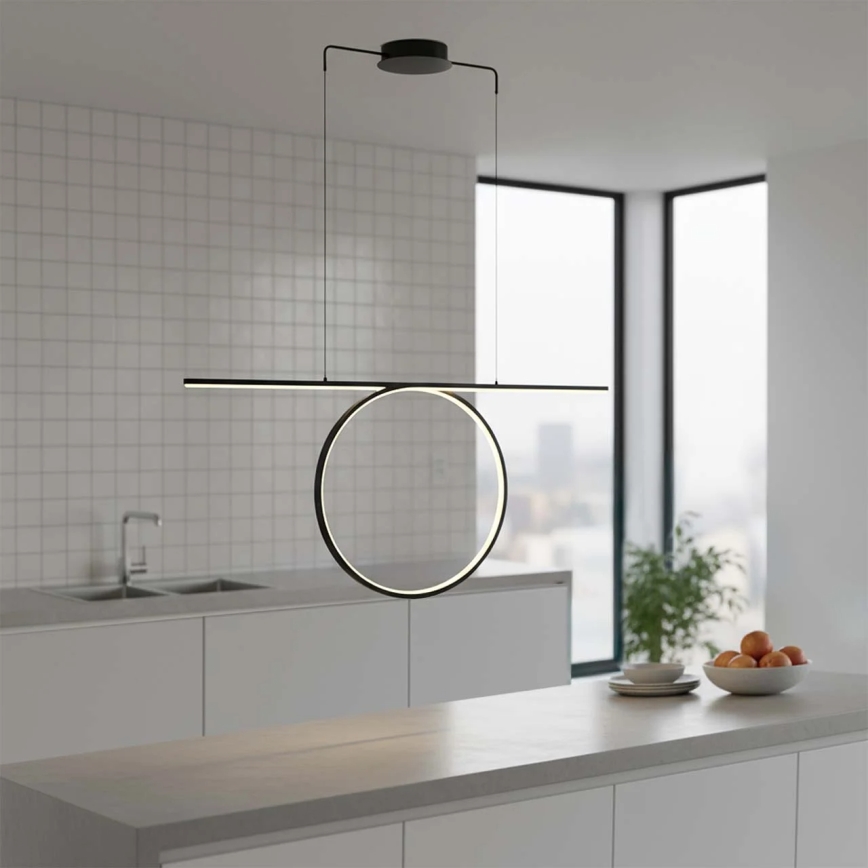 LED-pendel på wire ODETTA LED/42W/230V 4000K sort