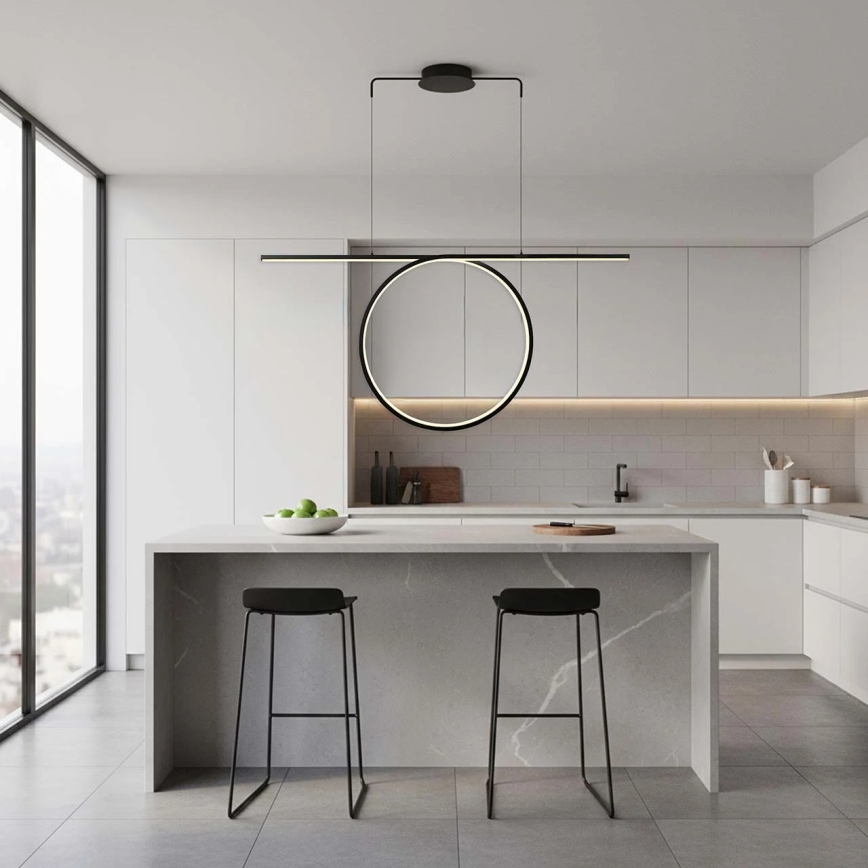 LED-pendel på wire ODETTA LED/42W/230V 4000K sort