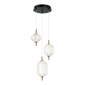 LED-pendel på wire PELLUCID LED/20W/230V bronze/sort