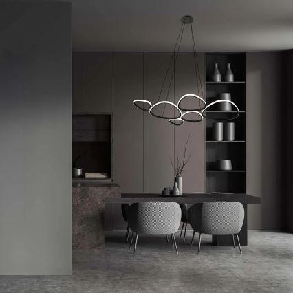 LED-pendel på wire PETRA LED/58W/230V 4000K sort