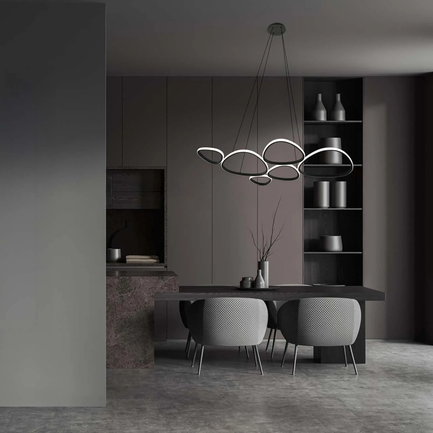 LED-pendel på wire PETRA LED/58W/230V 4000K sort