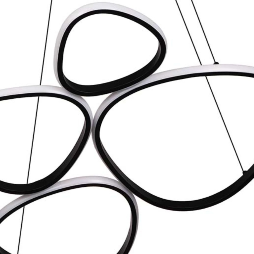 LED-pendel på wire PETRA LED/58W/230V 4000K sort