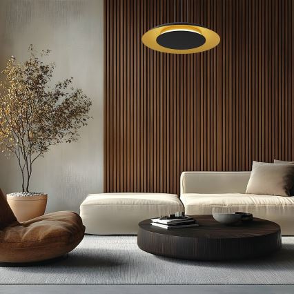 LED-pendel på wire PIATTINO LED/30W/230V 2700/3200/4000K Ø 40 cm sort/guld