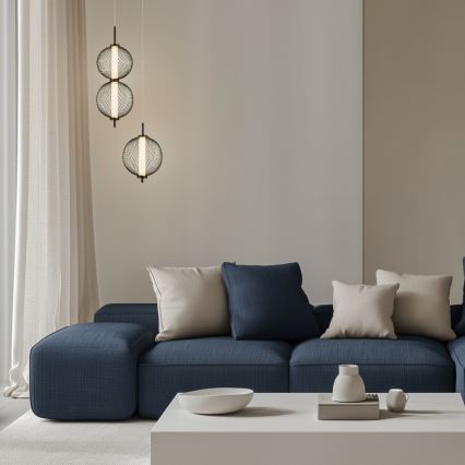 LED-pendel på wire PUMA LED/10W/230V Ø 20 cm sort