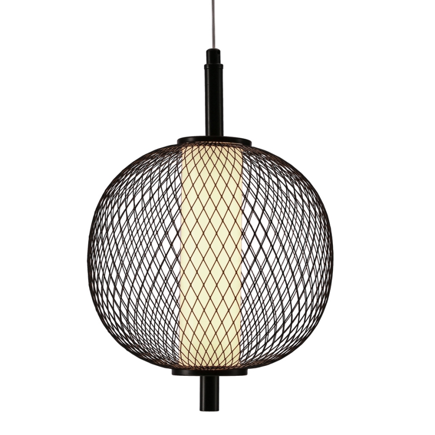 LED-pendel på wire PUMA LED/10W/230V Ø 20 cm sort