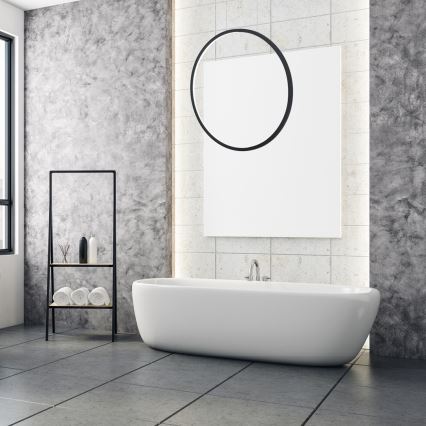 LED-pendel på wire SATURNO LED/28W/230V Ø 50 cm IP44 sort