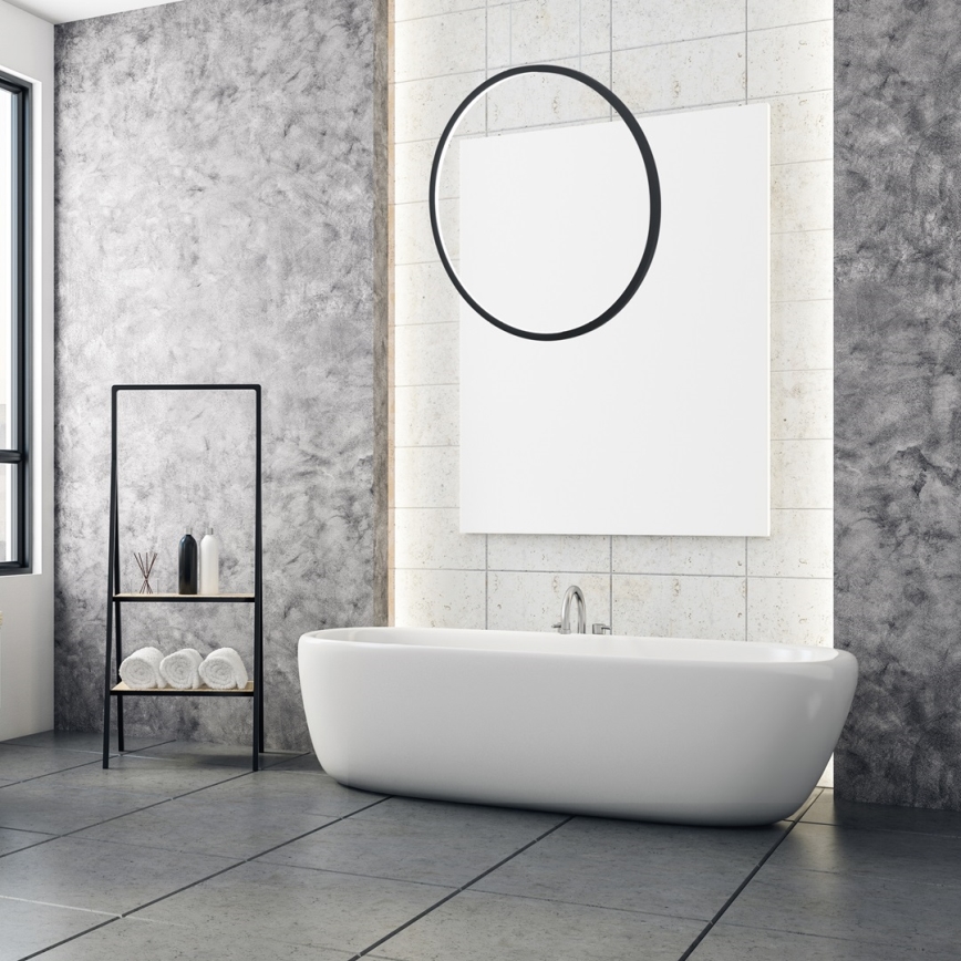 LED-pendel på wire SATURNO LED/28W/230V Ø 50 cm IP44 sort