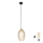 LED-pendel på wire SEBO 1xE27/15W/230V sort/røget beige