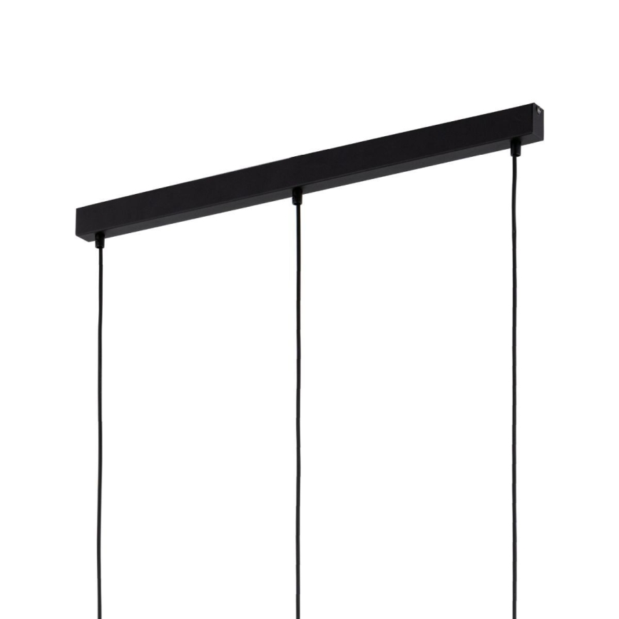 LED-pendel på wire SEBO 3xE27/15W/230V sort/røgfarvet beige