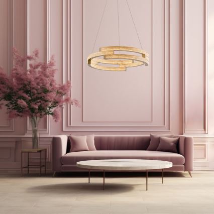 LED-pendel på wire TARJA LED/36W/230V 3000/4000/6000K Ø 60 cm guld