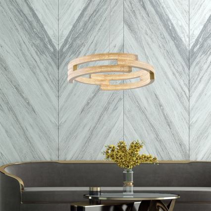 LED-pendel på wire TARJA LED/36W/230V 3000/4000/6000K Ø 60 cm guld