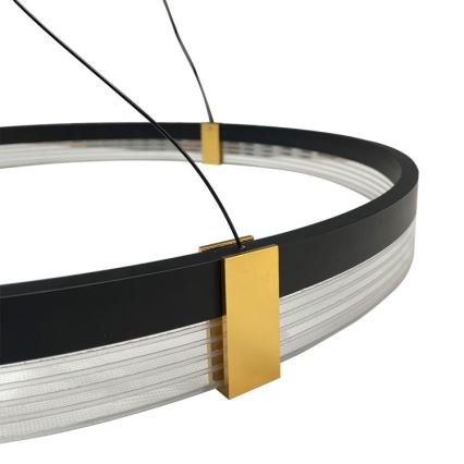 LED-pendel på wire TRIANGLE LED/40W/230V 3000/4000/6000K Ø 60 cm sort