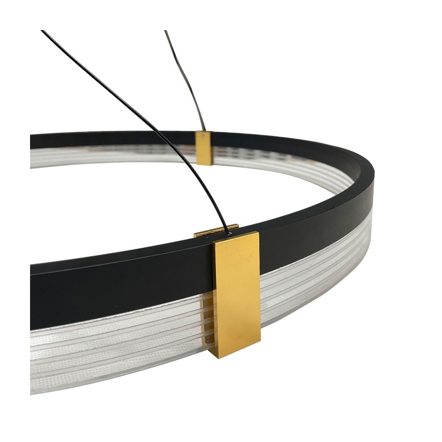 LED-pendel på wire TRIANGLE LED/40W/230V 3000/4000/6000K Ø 60 cm sort