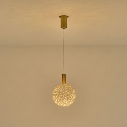 LED pendel PERFORATO LED/6,3W/230V 3000K guldfarvet diameter 20 cm