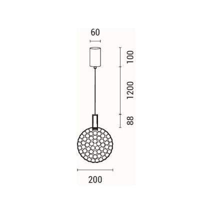 LED pendel PERFORATO LED/6,3W/230V 3000K guldfarvet diameter 20 cm