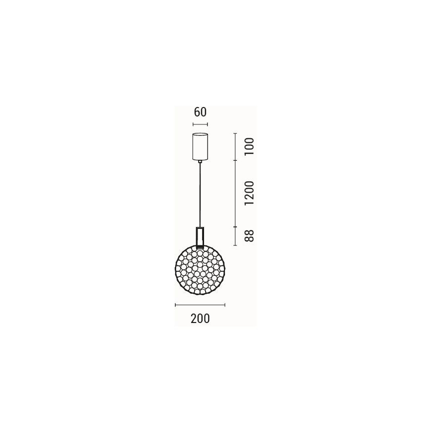 LED pendel PERFORATO LED/6,3W/230V 3000K guldfarvet diameter 20 cm