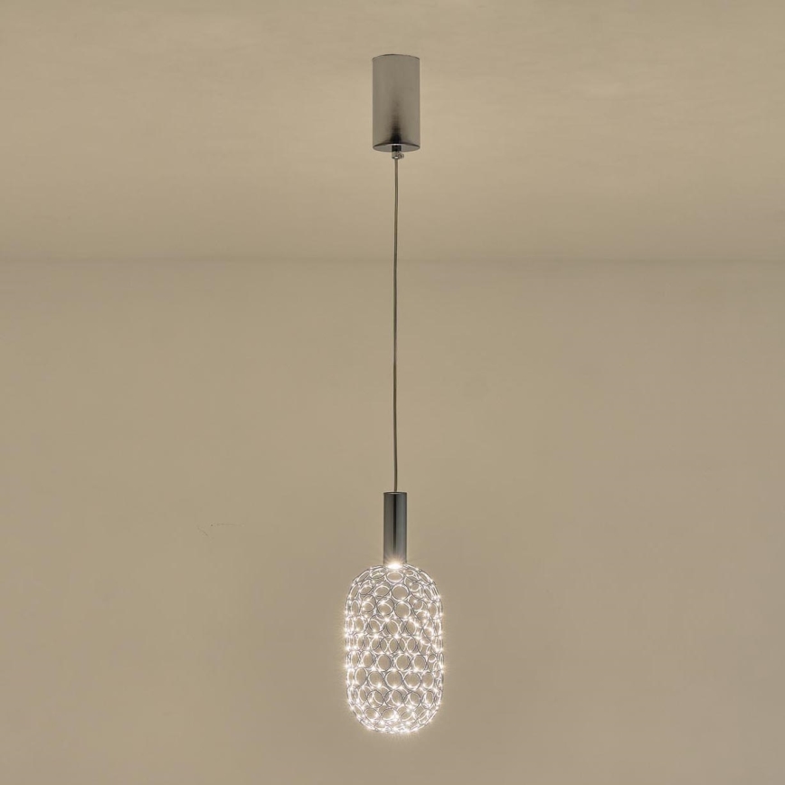 LED pendel PERFORATO LED/6,3W/230V 3000K skinnende krom diameter 13 cm