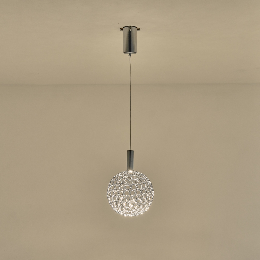 LED pendel PERFORATO LED/6,3W/230V 3000K skinnende krom diameter 20 cm