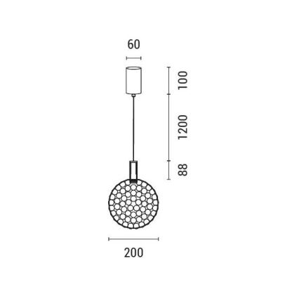 LED pendel PERFORATO LED/6,3W/230V 3000K skinnende krom diameter 20 cm