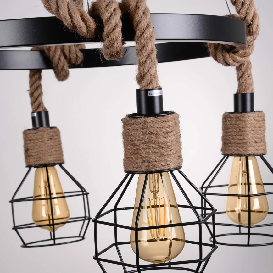 LED pendel ROPE ALEGRA 4xE27/10W/230V