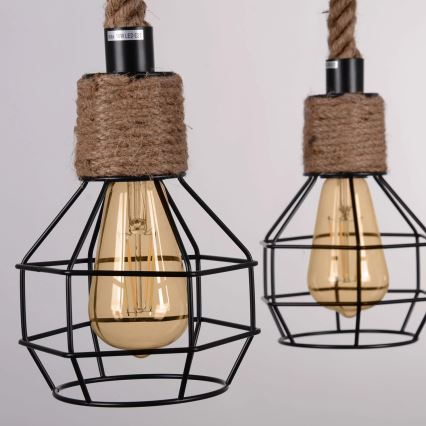 LED pendel ROPE ALEGRA 4xE27/10W/230V