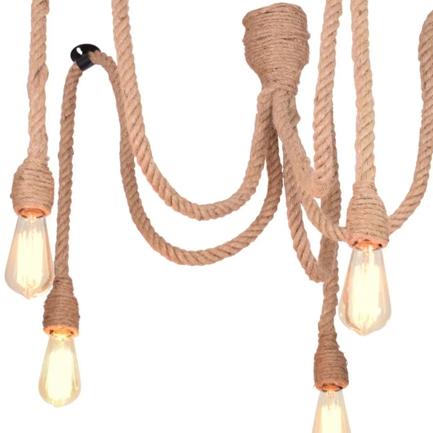 LED pendel ROPE CASA 5xE27/10W/230V edderkop