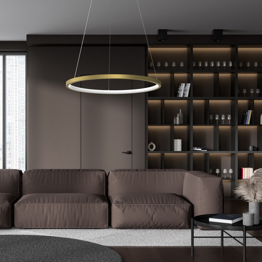 LED pendel ROTONDA LED/27W/230V gylden