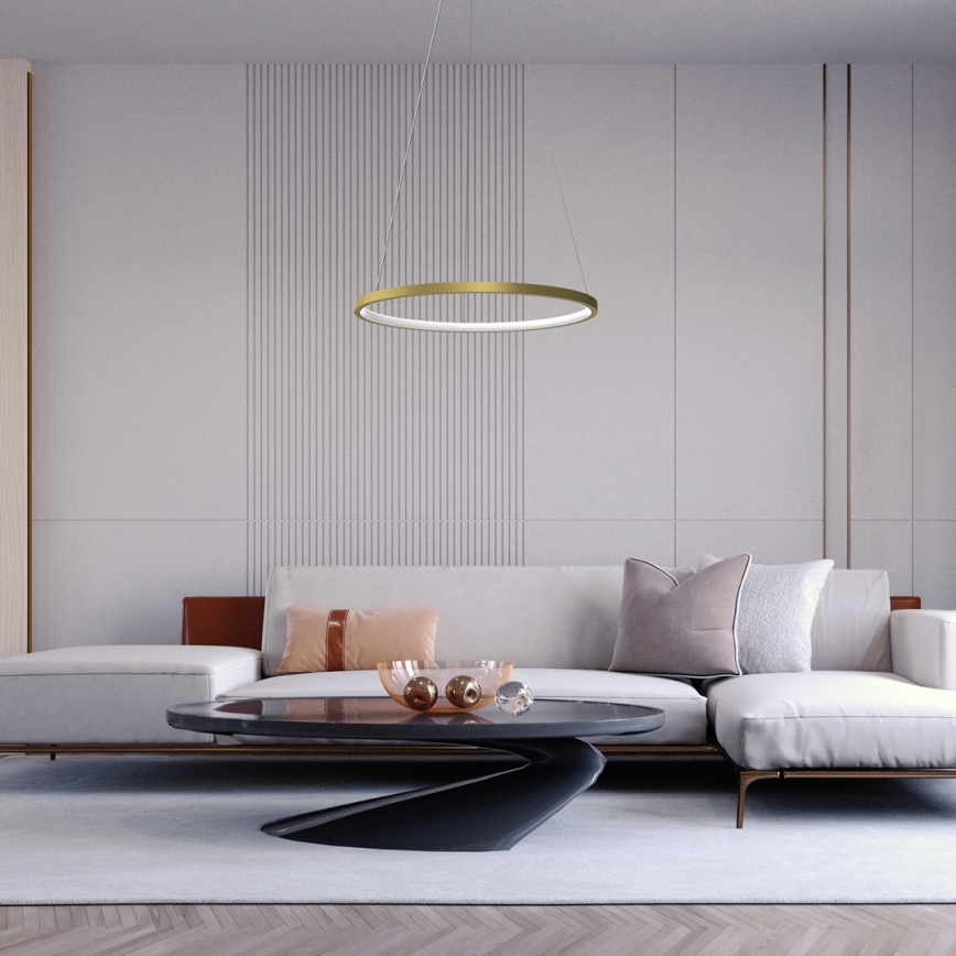 LED pendel ROTONDA LED/27W/230V gylden