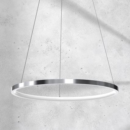 LED pendel ROTONDA LED/27W/230V mat krom