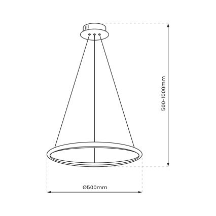 LED pendel ROTONDA LED/27W/230V mat krom