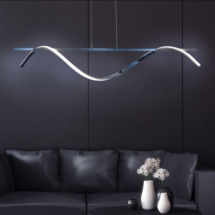 LED pendel RUMBA LED/23W/230V 4000K skinnende krom