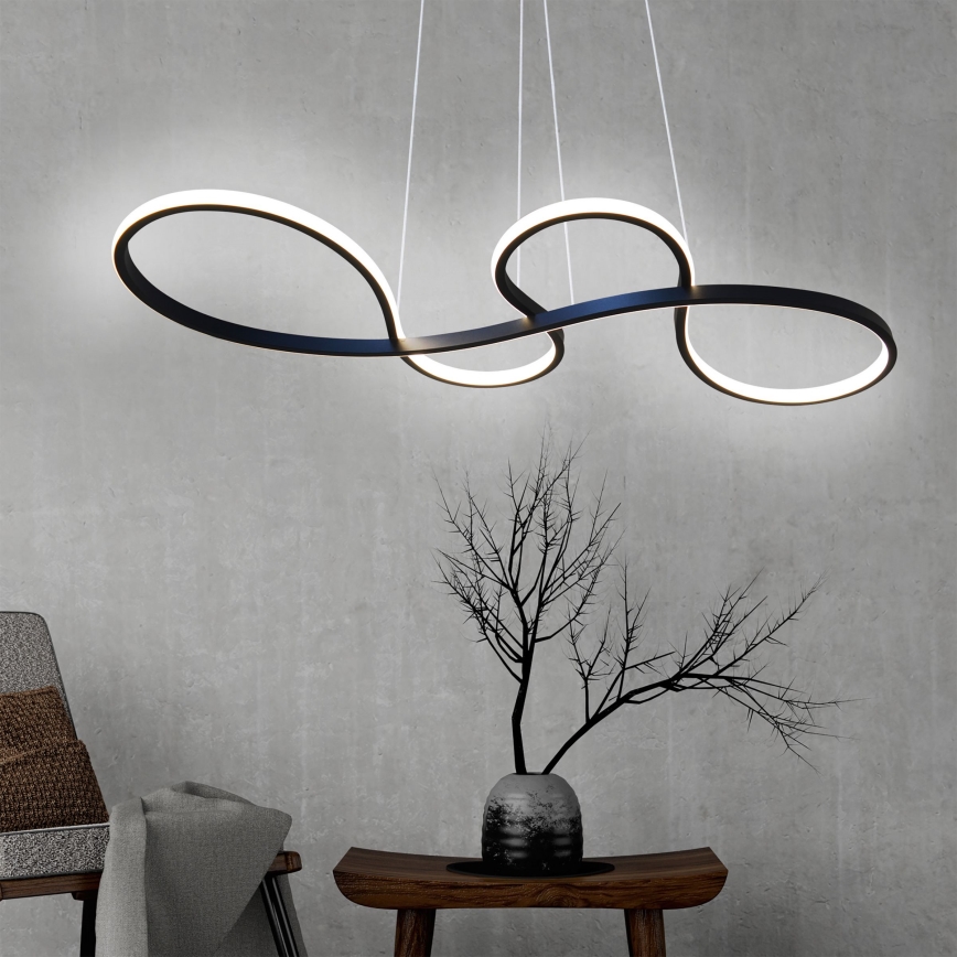 LED pendel SALSA LED/38W/230V 4000K sort