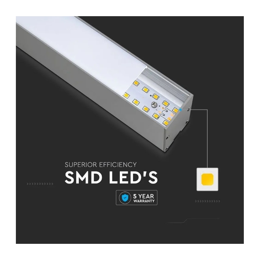 LED pendel SAMSUNG CHIP LED/40W/230V 4000K sølvfarvet