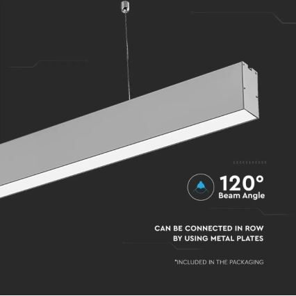 LED pendel SAMSUNG CHIP LED/40W/230V 4000K sølvfarvet