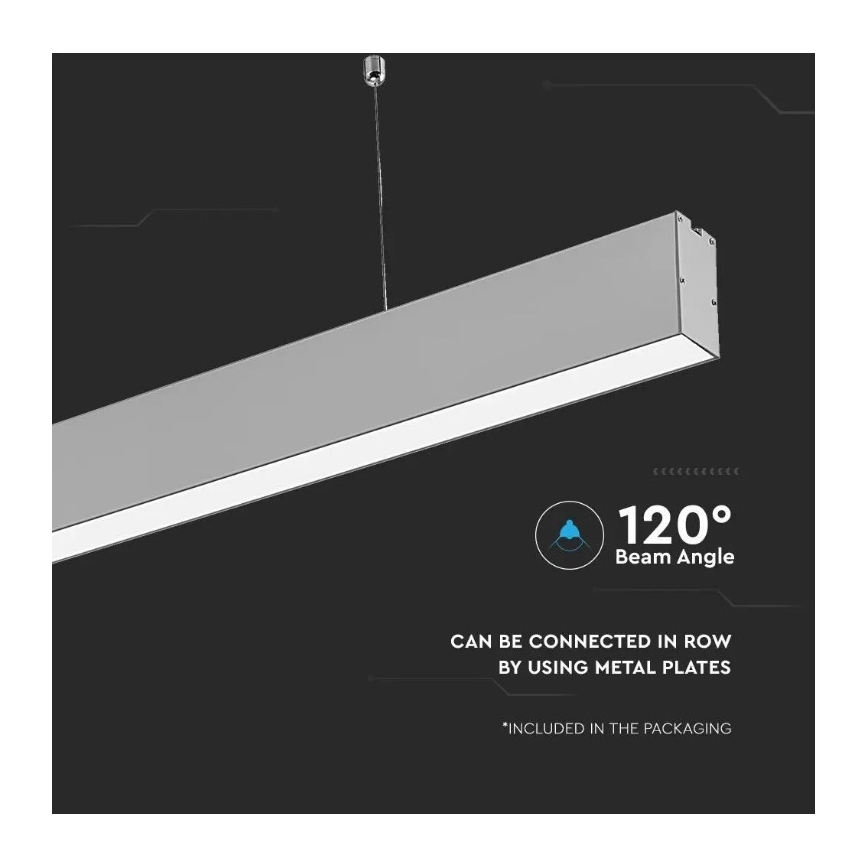 LED pendel SAMSUNG CHIP LED/40W/230V 4000K sølvfarvet