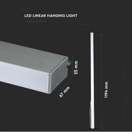 LED pendel SAMSUNG CHIP LED/40W/230V 4000K sølvfarvet